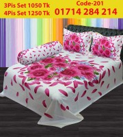 3 Pics Cotton Bed Sheet