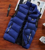 Men Autumn Winter Jackets Thick Vests Man Sleeveless Warm Cotton - Blue ( Offer Sell )