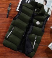 Men Autumn Winter Jackets Thick Vests Man Sleeveless Warm Cotton - Olive ( Offer Sell )