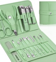 16pcs/set Nail Cutter Set Stainless Steel Nail Clippers Set With Folding Bag  (paste coler)